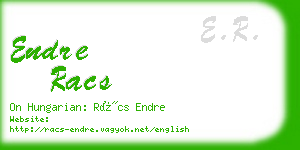 endre racs business card